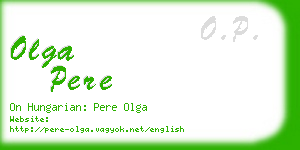 olga pere business card